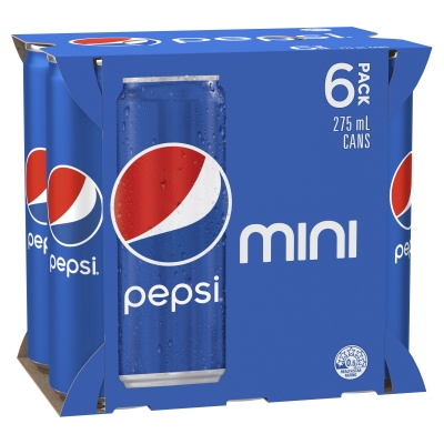 Pepsi 6 x 275ml Mini Cans