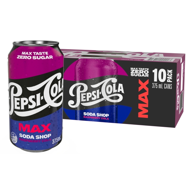 Pespi Max Raspberry 10 x 375ml Cans