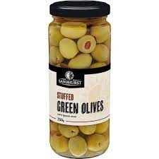 Sandhurst Stuffed Green Olives 350g