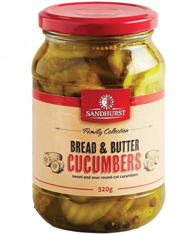 Sandhurst Bread & Butter Cucumbers 520g