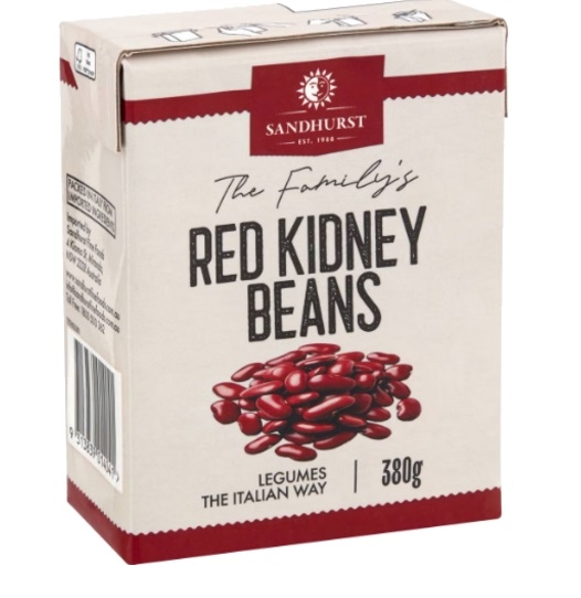 Sandhurst Red Kidney Beans Tetra Pack 380g