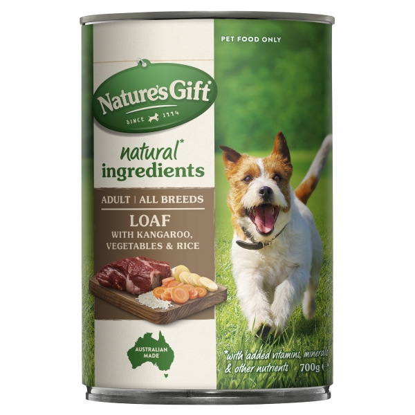 Nature's Gift Dog Food Kangaroo Rice & Vegetables 700g