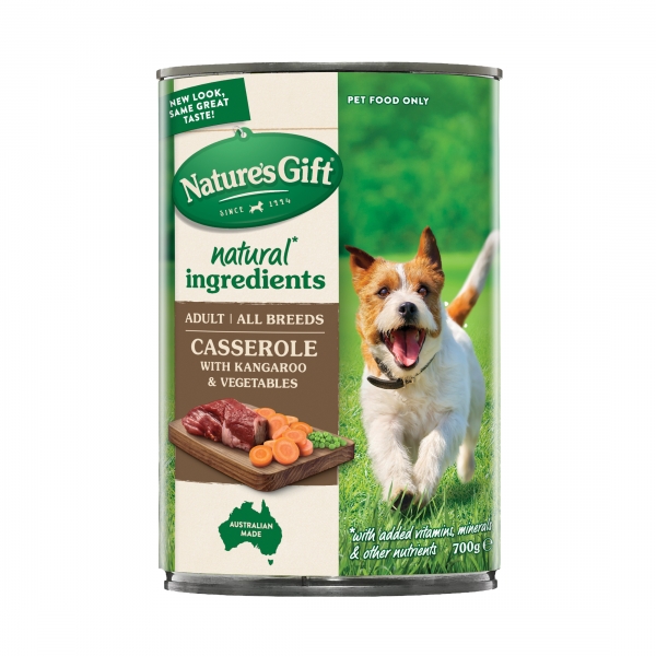 Nature's Gift Dog Food Casserole Kangaroo & Vegetables 700g