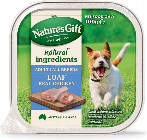 Nature's Gift Dog Food Loaf Real Chicken 100g