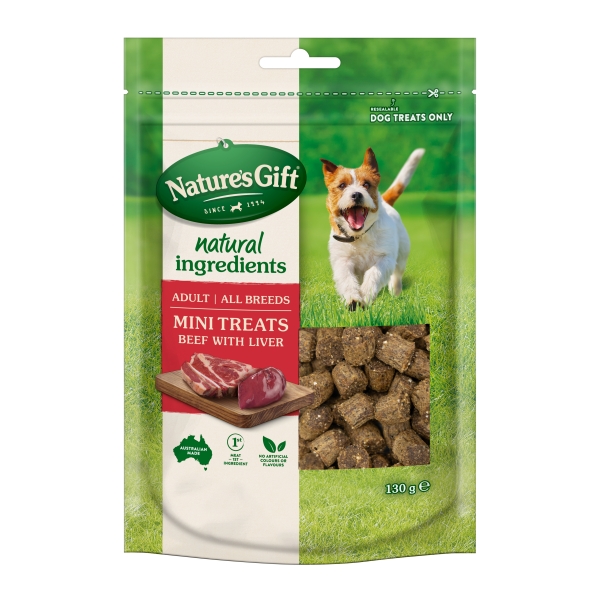 Nature's Gift Dog Mini Treats Beef With Liver 130g