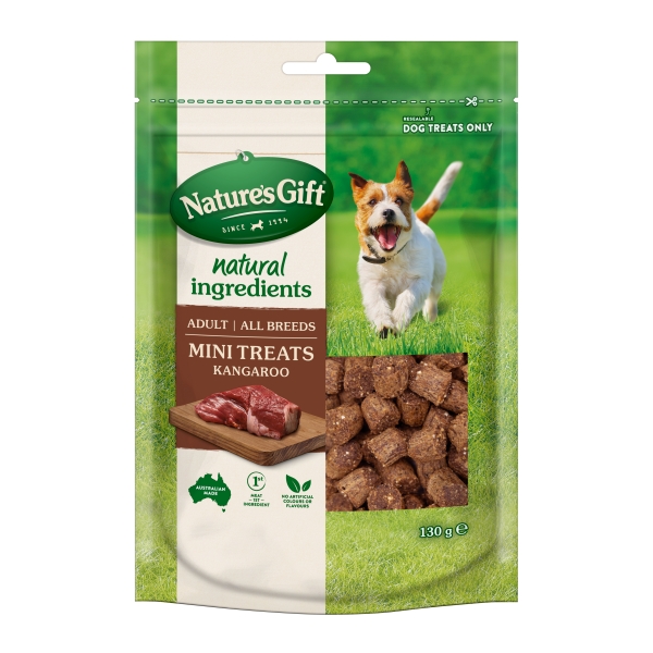 Nature's Gift Dog Mini Treats Kangaroo 130g