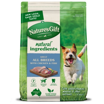 Nature's Gift Dry Dog Food Chicken & Fish 2.5kg