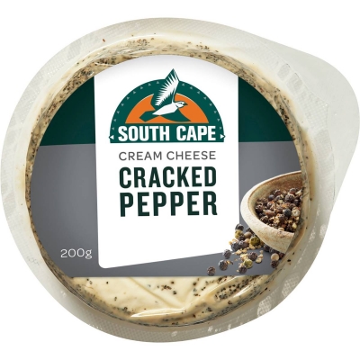 South Cape Cream Cheese Cracked Pepper 200g