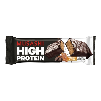 Musashi High Protein Bar Dark Choc Salted Caramel 90g