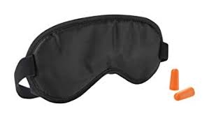 Eye Mask with Ear Plugs Black