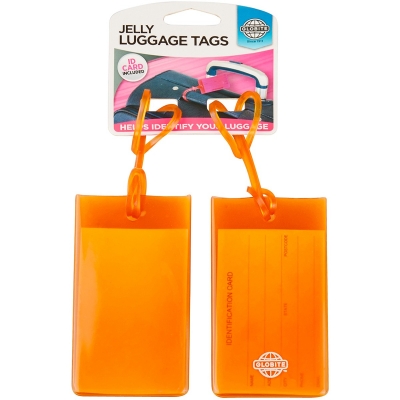 Jelly Luggage Tags 2 Pack Orange