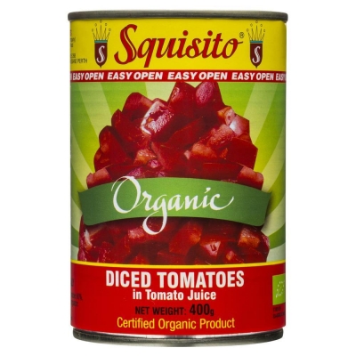 Squisto Organic Diced Tomatoes 400g