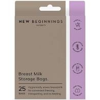 New Beginnings Breast Milk Storage Bags 25 Pack