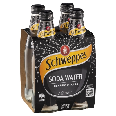 Schweppes Soda Water 4 x 300ml