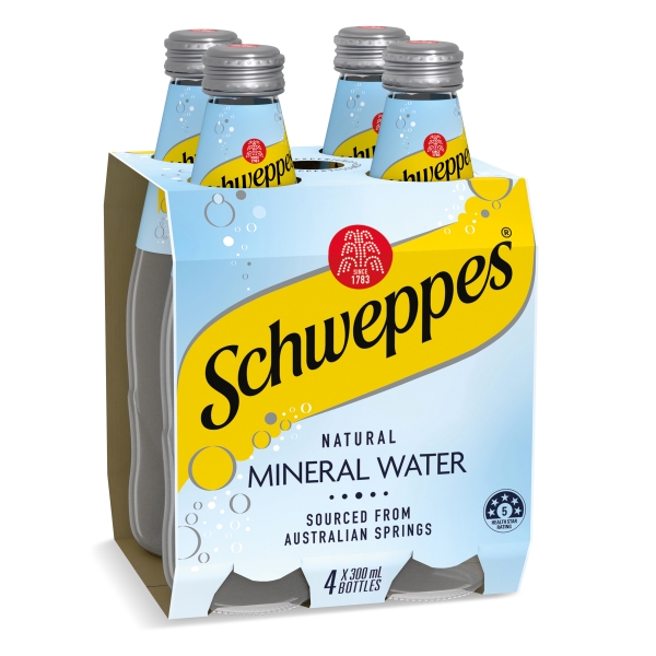 Schweppes Natural Mineral Water 4 x 300ml