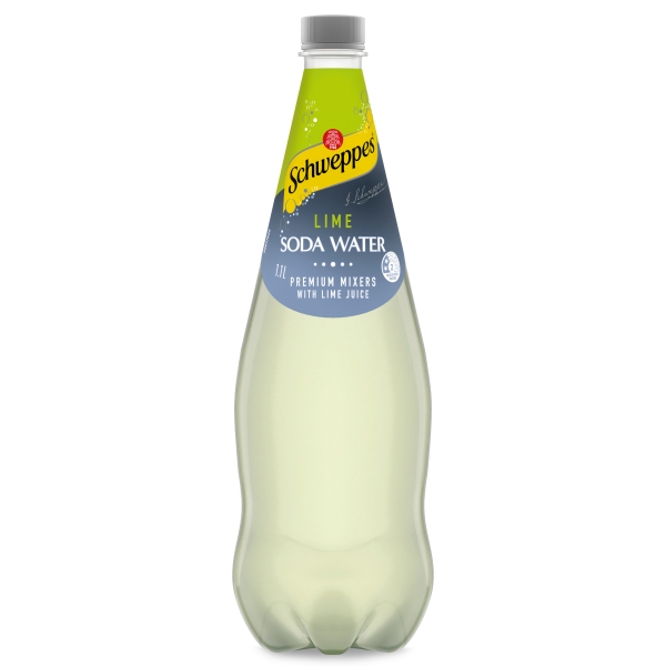 Schweppes Soda Water Lime 1.1lt