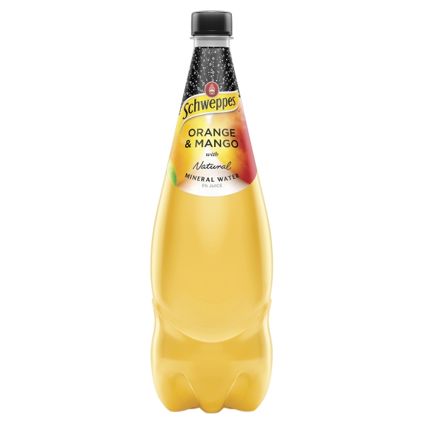 Schweppes Mineral Water Orange & Mango 1.1lt