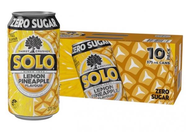 Solo Lemon Pineapple Zero Sugar 10 x 375ml Cans