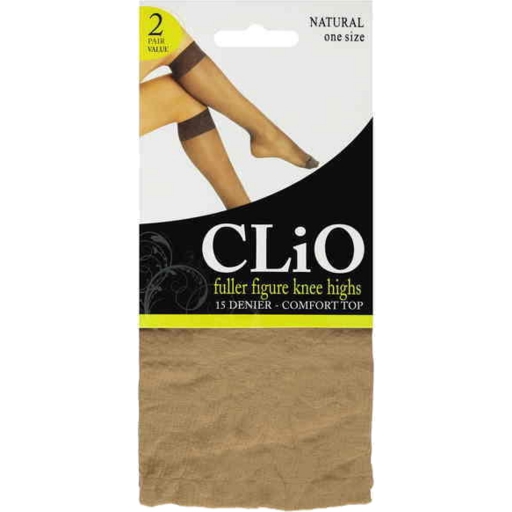 Clio Knee Hi Full Figure Natural 1 Pair