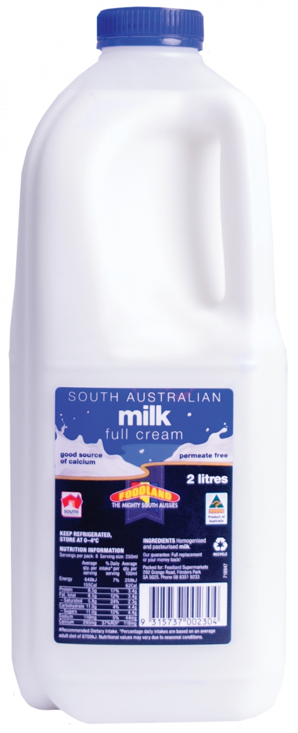 Foodland Full Cream Milk 2lt