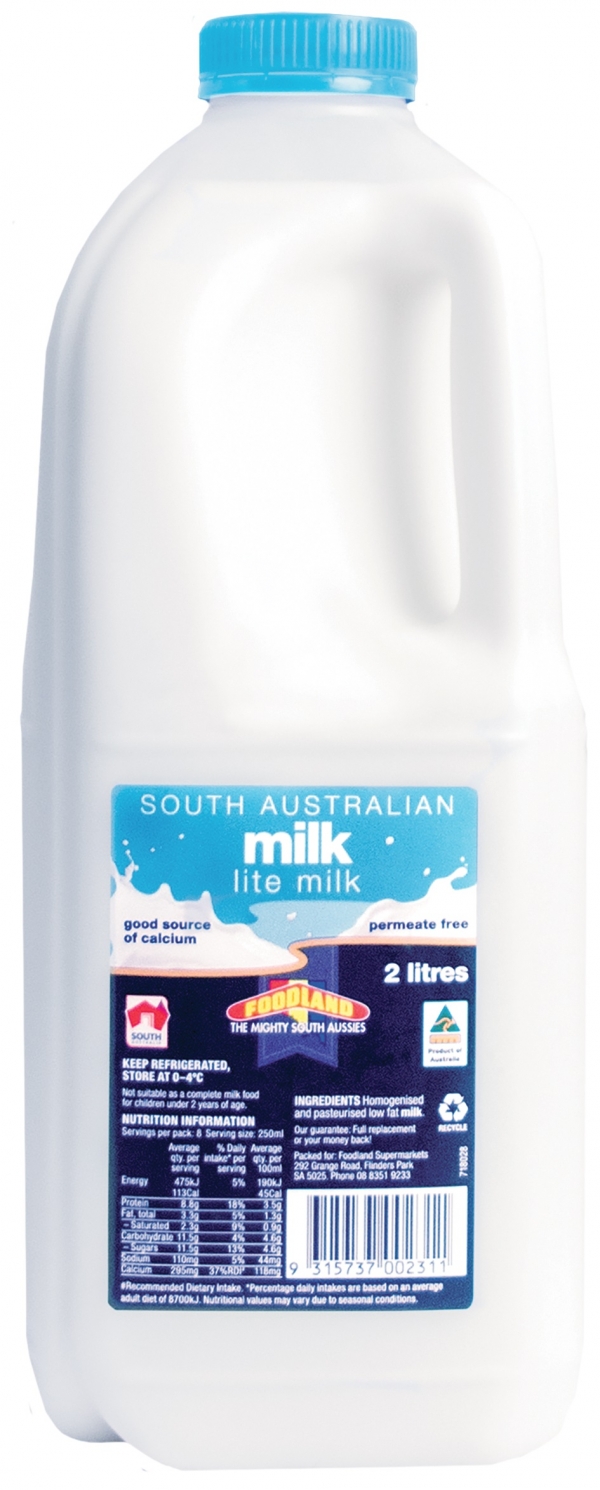 Foodland Reduced Fat Milk 2lt