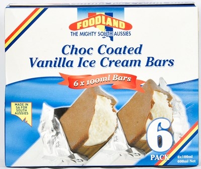 Foodland Choc Coated Vanilla Ice Cream Bars 6 Pack