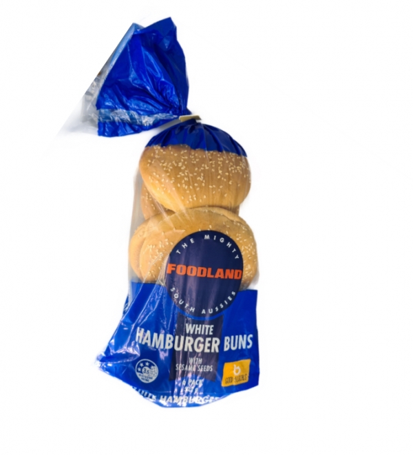 Foodland Hamburger Buns White Sesame Seeds 6 Pack