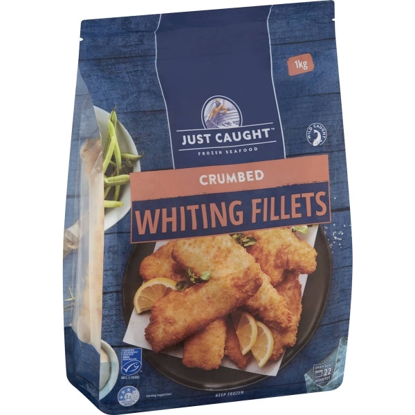 Just Caught Whiting Fillets Crumbed 1kg