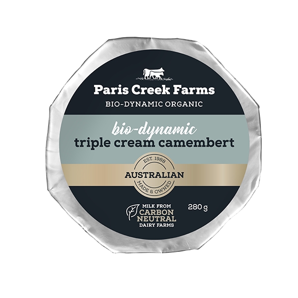 Paris Creek Farms Organic Bio Dynamic Triple Cream Camembert 280g