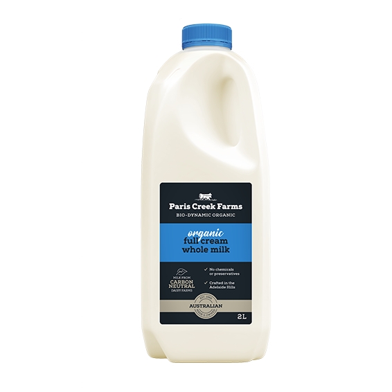 Paris Creek Farms Organic Bio Dynamic Milk Full Cream 2lt