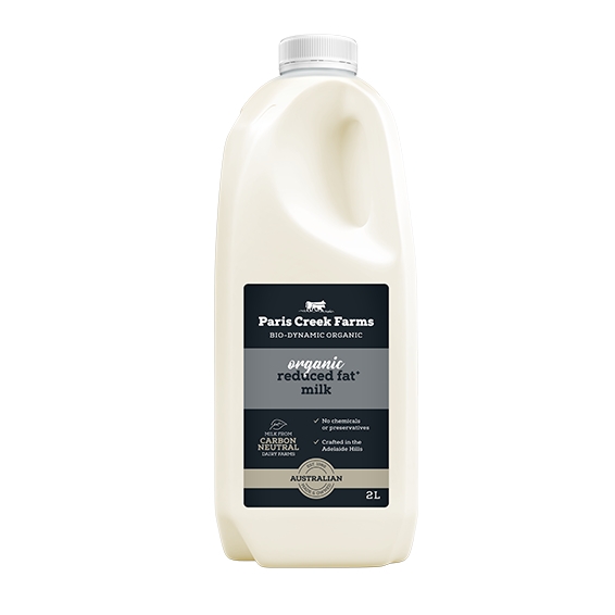 Paris Creek Farms Organic Bio Dynamic Milk Fat Reduced 2lt