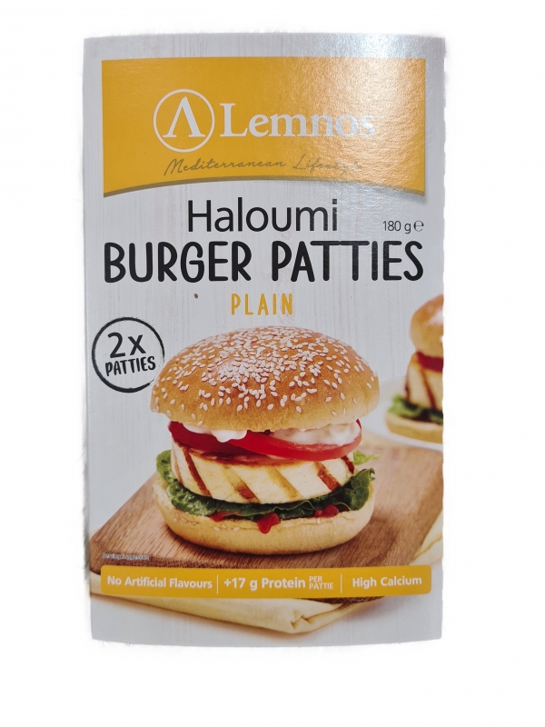 Lemnos Haloumi Burger Patties Plain 2 Pack 180g