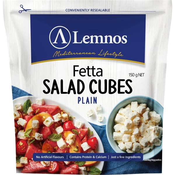 Lemnos Fetta Salad Cubes Plain 150g