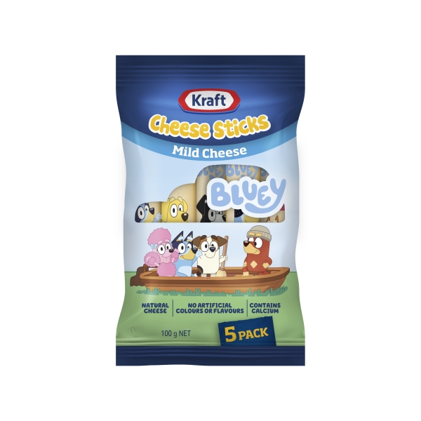 Kraft Cheese Sticks Bluey 5 Pack 100g