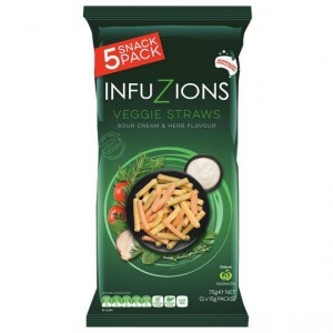 Majans Infuzions Straw Sour Cream 5 Pack 75g