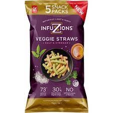 Majan's Infuzion Straws Salt & Vinegar 5 Pack 75g