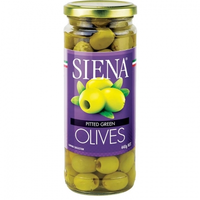 Siena Pitted Green Olives 440g