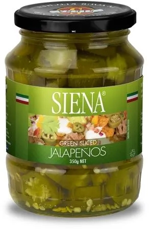 Siena Green Sliced Jalapenos 350g