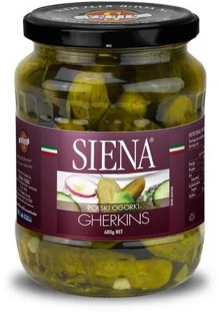 Siena Polski Ogorki Gherkins 680g