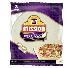 Mission Pizza Base Garlic & Herb 2 Pack 200g