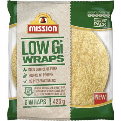 Mission Wraps Low GI 6 Pack 425g