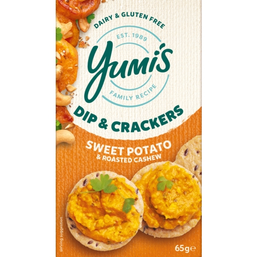 Yumi's Dip & Crackers Sweet Potato & Cashew 65g