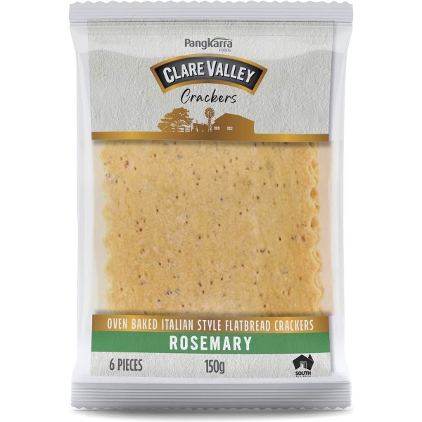 Pangkarra Flatbread Crackers Rosemary 150g