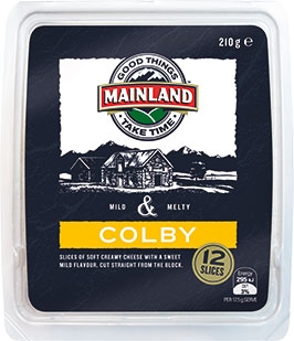 Mainland Colby Slices 12 Pack 210g