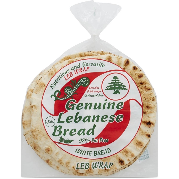 Genuine Lebanese Bread White 5 Pack 500g