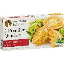 Temptations Quiche Cheese & Bacon 2 Pack 280g