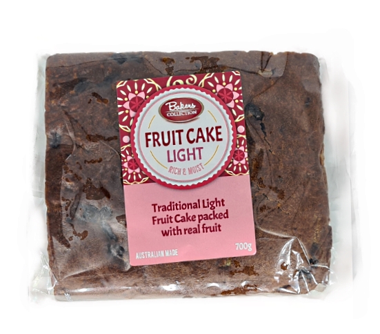 Bakers Collection Light Fruit Cake 700g