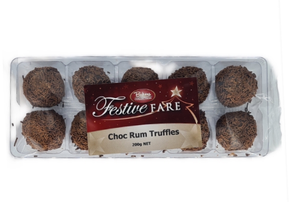 Bakers Collection Chocolate Rum Truffles 10 Pack 200g