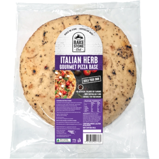 Bake Stone Deli Pizza Base Italian Herb 2 Pack 400g