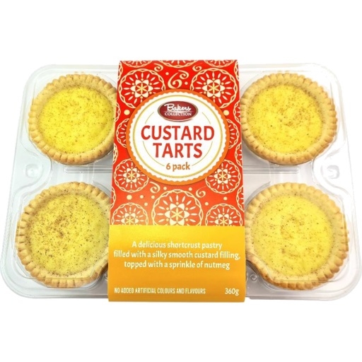 Bakers Collection Custard Tarts 6 Pack 360g